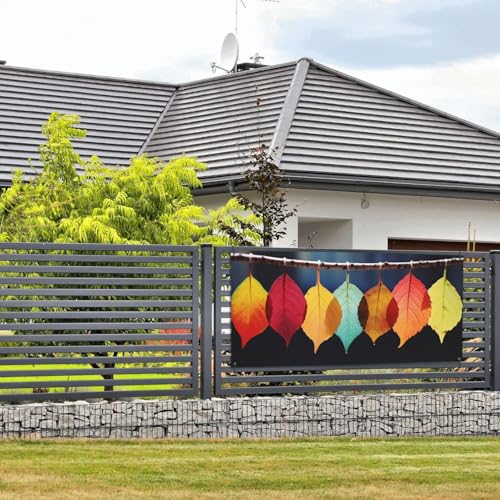 Bunte Blätter an einer Schnur, Banner und Schilder, Wandbehang, Banner mit Seil zum Aufhängen, 61 x 129 cm, Party-Banner, Schild, Poster, Party-Hintergründe, Innen- und Außenbereich, Neujahr Bunte Blätter an einer Schnur, Banner und Schilder, Wandbehang, Banner mit Seil zum Aufhängen, 61 x 129 cm, Party-Banner, Schild, Poster, Party-Hintergründe, Innen- und Außenbereich, Neujahr von DDTKLSNV