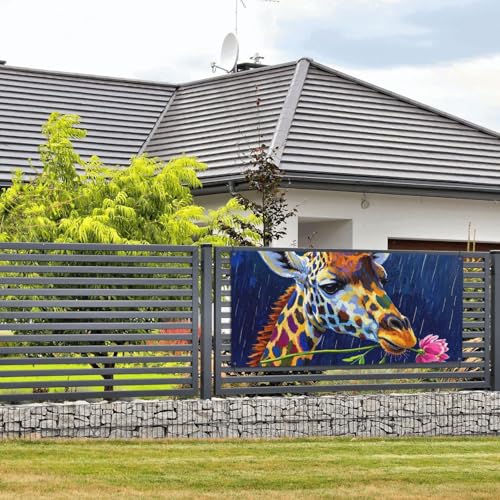 Bunte Giraffen-Banner und Schilder, Wandbehang, Banner mit Seil zum Aufhängen, 61 x 129 cm, Party-Banner, Schild, Poster, Party-Hintergründe, Innen- und Außenbereich, Neujahr, Abschlussfeier, Hochzeit Bunte Giraffen-Banner und Schilder, Wandbehang, Banner mit Seil zum Aufhängen, 61 x 129 cm, Party-Banner, Schild, Poster, Party-Hintergründe, Innen- und Außenbereich, Neujahr, Abschlussfeier, Hochzeit von DDTKLSNV