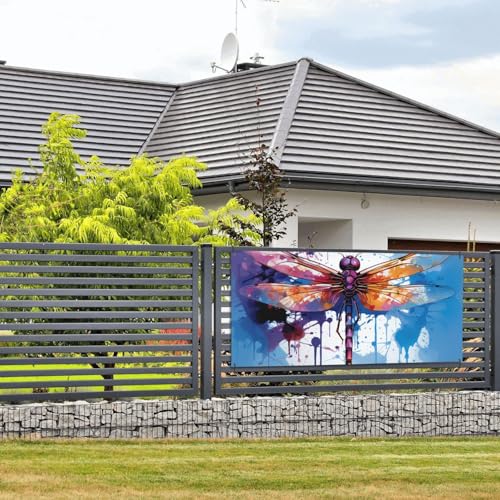 Bunte abstrakte Libellenbanner und Schilder, Wandbehang, Banner mit Seil zum Aufhängen, 89,9 x 180,9 cm, Party-Banner, Schild, Poster, Party-Hintergründe, Innen- und Außenbereich, Neujahr Bunte abstrakte Libellenbanner und Schilder, Wandbehang, Banner mit Seil zum Aufhängen, 89,9 x 180,9 cm, Party-Banner, Schild, Poster, Party-Hintergründe, Innen- und Außenbereich, Neujahr von DDTKLSNV