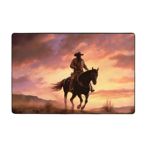 Cowboy West, moderner Teppich, kurzer Plüsch, ultraweich, für Eingangsbereich, waschbar, rutschfeste Fußmatten, Überwurf, Teppiche für Wohnzimmer, Schlafzimmer, Büro, Wohnheim, Heimdekoration, 91,4 x Cowboy West, moderner Teppich, kurzer Plüsch, ultraweich, für Eingangsbereich, waschbar, rutschfeste Fußmatten, Überwurf, Teppiche für Wohnzimmer, Schlafzimmer, Büro, Wohnheim, Heimdekoration, 91,4 x von DDTKLSNV