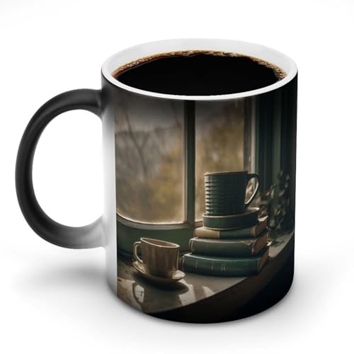 DDTKLSNV Books and Mugs Keramik-Kaffeetasse, 325 ml, hitzeempfindlich, magische Kaffeetasse, Farbwechsel, Kaffeetasse für Damen und Herren DDTKLSNV Books and Mugs Keramik-Kaffeetasse, 325 ml, hitzeempfindlich, magische Kaffeetasse, Farbwechsel, Kaffeetasse für Damen und Herren von DDTKLSNV