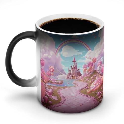 DDTKLSNV Candy Land Keramik-Kaffeetasse, 325 ml, hitzeempfindlich, magische Kaffeetasse, Farbwechsel, Kaffeetasse, Teetasse für Damen und Herren DDTKLSNV Candy Land Keramik-Kaffeetasse, 325 ml, hitzeempfindlich, magische Kaffeetasse, Farbwechsel, Kaffeetasse, Teetasse für Damen und Herren von DDTKLSNV