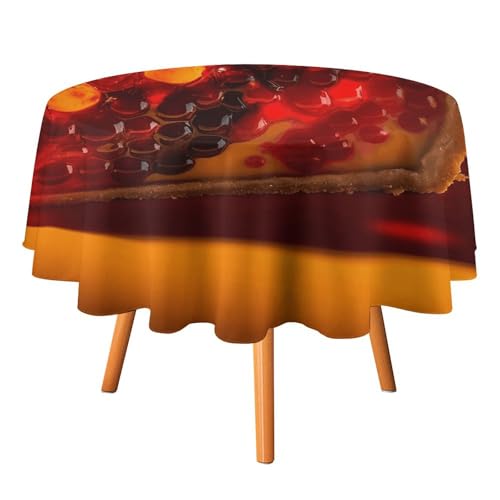 DDTKLSNV Delicious Food, runde Tischdecke, 152,4 x 152,4 cm, wasserdicht, knitterfrei, schmutzabweisend, waschbar, Tischdecke für Picknick, Party, Esszimmer, Heimdekoration DDTKLSNV Delicious Food, runde Tischdecke, 152,4 x 152,4 cm, wasserdicht, knitterfrei, schmutzabweisend, waschbar, Tischdecke für Picknick, Party, Esszimmer, Heimdekoration von DDTKLSNV
