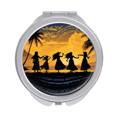 DDTKLSNV Five Silhouetten von Hawaiian Dance Travel Makeup Mirror Portable Folding Cosmetic Compact Mirror Mini Pocket Mirror for Purses with 2 X 1x Magnification DDTKLSNV Five Silhouetten von Hawaiian Dance Travel Makeup Mirror Portable Folding Cosmetic Compact Mirror Mini Pocket Mirror for Purses with 2 X 1x Magnification von DDTKLSNV