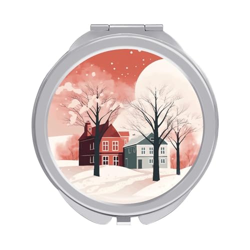 DDTKLSNV Houses Next to Each Other Travel Makeup Mirror Portable Folding Cosmetic Compact Mirror Mini Pocket Mirror for Purses with 2 X 1x Magnification DDTKLSNV Houses Next to Each Other Travel Makeup Mirror Portable Folding Cosmetic Compact Mirror Mini Pocket Mirror for Purses with 2 X 1x Magnification von DDTKLSNV