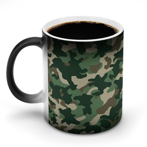 DDTKLSNV Keramik-Kaffeetasse, 325 ml, hitzeempfindlich, magische Kaffeetasse, Farbwechsel, Kaffeetasse, Teetasse für Damen und Herren, Camouflage-Grün DDTKLSNV Keramik-Kaffeetasse, 325 ml, hitzeempfindlich, magische Kaffeetasse, Farbwechsel, Kaffeetasse, Teetasse für Damen und Herren, Camouflage-Grün von DDTKLSNV