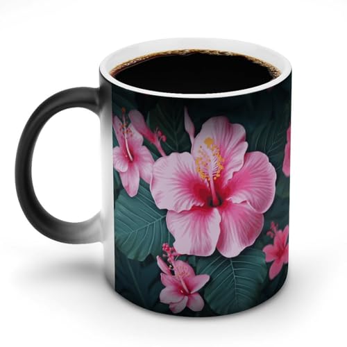 DDTKLSNV Keramik-Kaffeetasse mit Hawaii-Blume, hitzeempfindlich, magische Kaffeetasse, Farbwechsel, Kaffeetasse für Damen und Herren, 325 ml DDTKLSNV Keramik-Kaffeetasse mit Hawaii-Blume, hitzeempfindlich, magische Kaffeetasse, Farbwechsel, Kaffeetasse für Damen und Herren, 325 ml von DDTKLSNV