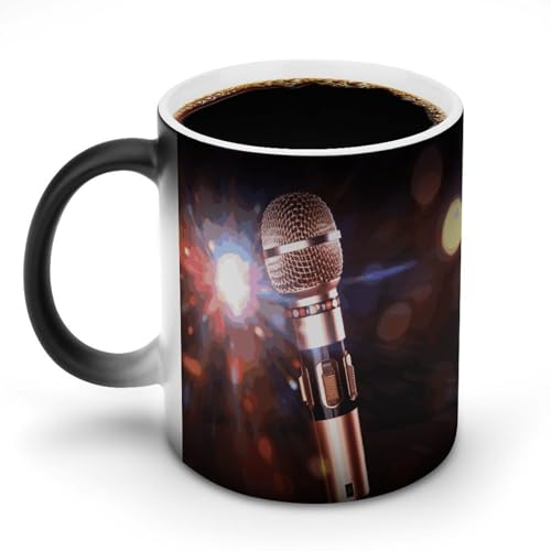 DDTKLSNV Keramik-Kaffeetasse mit Karaoke-Mikrofon, 325 ml, hitzeempfindlich, magische Kaffeetasse, Farbwechsel, Kaffeetasse für Damen und Herren DDTKLSNV Keramik-Kaffeetasse mit Karaoke-Mikrofon, 325 ml, hitzeempfindlich, magische Kaffeetasse, Farbwechsel, Kaffeetasse für Damen und Herren von DDTKLSNV