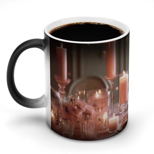DDTKLSNV Keramik-Kaffeetasse mit Kerzen und Blumen, hitzeempfindlich, magische Kaffeetasse, Farbwechsel, Kaffeetasse für Damen und Herren, 325 ml DDTKLSNV Keramik-Kaffeetasse mit Kerzen und Blumen, hitzeempfindlich, magische Kaffeetasse, Farbwechsel, Kaffeetasse für Damen und Herren, 325 ml von DDTKLSNV