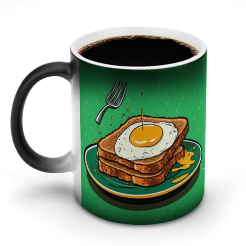 DDTKLSNV Keramik-Kaffeetasse mit Toastplatte, 325 ml, hitzeempfindlich, magische Kaffeetasse, Farbwechsel, Kaffeetasse, Teetasse für Damen und Herren DDTKLSNV Keramik-Kaffeetasse mit Toastplatte, 325 ml, hitzeempfindlich, magische Kaffeetasse, Farbwechsel, Kaffeetasse, Teetasse für Damen und Herren von DDTKLSNV