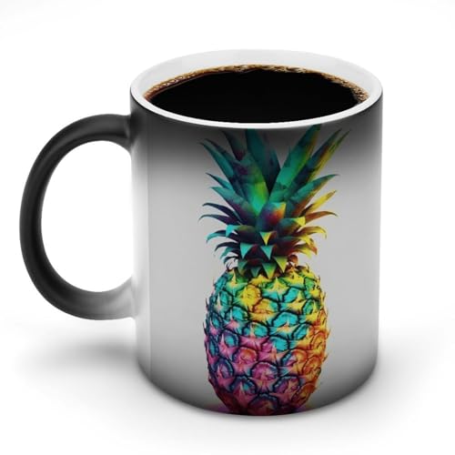 DDTKLSNV Keramik-Kaffeetasse mit farbiger Ananas-Motiv, hitzeempfindlich, magische Kaffeetasse, Farbwechsel, Kaffeetasse, Teetasse für Damen und Herren, 325 ml DDTKLSNV Keramik-Kaffeetasse mit farbiger Ananas-Motiv, hitzeempfindlich, magische Kaffeetasse, Farbwechsel, Kaffeetasse, Teetasse für Damen und Herren, 325 ml von DDTKLSNV