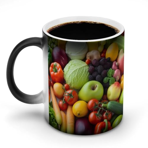 DDTKLSNV Keramik-Kaffeetasse mit frischem Obst und Gemüse, hitzeempfindlich, magische Kaffeetasse, Farbwechsel, Kaffeetasse für Damen und Herren, 325 ml DDTKLSNV Keramik-Kaffeetasse mit frischem Obst und Gemüse, hitzeempfindlich, magische Kaffeetasse, Farbwechsel, Kaffeetasse für Damen und Herren, 325 ml von DDTKLSNV