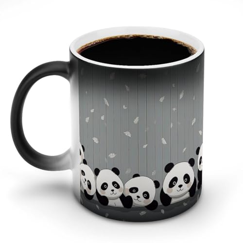 DDTKLSNV Keramik-Kaffeetasse mit lustigem Panda-Motiv, wärmeempfindlich, magische Kaffeetasse, Farbwechsel, Kaffeetasse für Damen und Herren, 325 ml DDTKLSNV Keramik-Kaffeetasse mit lustigem Panda-Motiv, wärmeempfindlich, magische Kaffeetasse, Farbwechsel, Kaffeetasse für Damen und Herren, 325 ml von DDTKLSNV