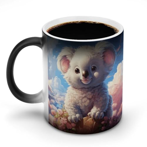 DDTKLSNV Keramik-Kaffeetasse mit süßem Koala-Muster, hitzeempfindlich, magische Kaffeetasse, Farbwechsel, Kaffeetasse, Teetasse für Damen und Herren, 325 ml DDTKLSNV Keramik-Kaffeetasse mit süßem Koala-Muster, hitzeempfindlich, magische Kaffeetasse, Farbwechsel, Kaffeetasse, Teetasse für Damen und Herren, 325 ml von DDTKLSNV
