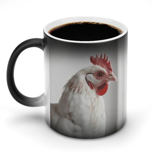 DDTKLSNV Keramik-Kaffeetasse mit weißem Huhn, 325 ml, hitzeempfindlich, magische Kaffeetasse, Farbwechsel, Kaffeetasse, Teetasse für Damen und Herren DDTKLSNV Keramik-Kaffeetasse mit weißem Huhn, 325 ml, hitzeempfindlich, magische Kaffeetasse, Farbwechsel, Kaffeetasse, Teetasse für Damen und Herren von DDTKLSNV
