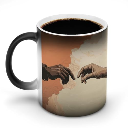 DDTKLSNV Keramik-Kaffeetasse mit zwei Händen, 325 ml, hitzeempfindlich, magische Kaffeetasse, Farbwechsel, Kaffeetasse, Teetasse für Damen und Herren DDTKLSNV Keramik-Kaffeetasse mit zwei Händen, 325 ml, hitzeempfindlich, magische Kaffeetasse, Farbwechsel, Kaffeetasse, Teetasse für Damen und Herren von DDTKLSNV