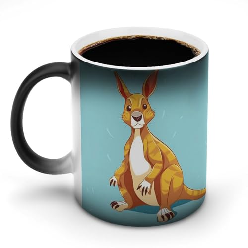 DDTKLSNV Lustige Keramik-Kaffeetasse mit Cartoon-Känguru-Zoo, 325 ml, hitzeempfindlich, magische Kaffeetasse, Farbwechsel, Kaffeetasse für Damen und Herren DDTKLSNV Lustige Keramik-Kaffeetasse mit Cartoon-Känguru-Zoo, 325 ml, hitzeempfindlich, magische Kaffeetasse, Farbwechsel, Kaffeetasse für Damen und Herren von DDTKLSNV
