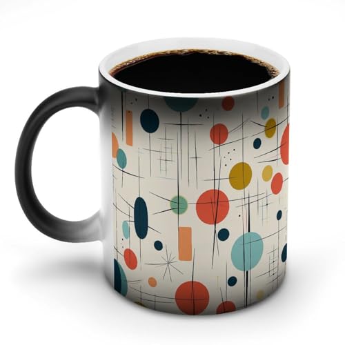 DDTKLSNV Moderne Keramik-Kaffeetasse, 325 ml, hitzeempfindlich, magische Kaffeetasse, Farbwechsel, Kaffeetasse, Teetasse für Damen und Herren von DDTKLSNV