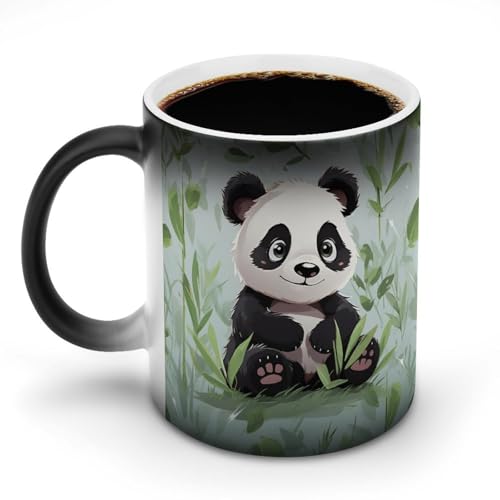 DDTKLSNV Panda Keramik-Kaffeetasse, 325 ml, hitzeempfindlich, magische Kaffeetasse, Farbwechsel, Kaffeetasse für Damen und Herren DDTKLSNV Panda Keramik-Kaffeetasse, 325 ml, hitzeempfindlich, magische Kaffeetasse, Farbwechsel, Kaffeetasse für Damen und Herren von DDTKLSNV