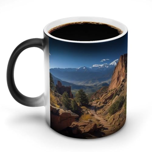 DDTKLSNV Pikes Peak Colorado Keramik-Kaffeetasse, 325 ml, hitzeempfindlich, magische Kaffeetasse, Farbwechsel, Kaffeetasse, Teetasse für Damen und Herren DDTKLSNV Pikes Peak Colorado Keramik-Kaffeetasse, 325 ml, hitzeempfindlich, magische Kaffeetasse, Farbwechsel, Kaffeetasse, Teetasse für Damen und Herren von DDTKLSNV