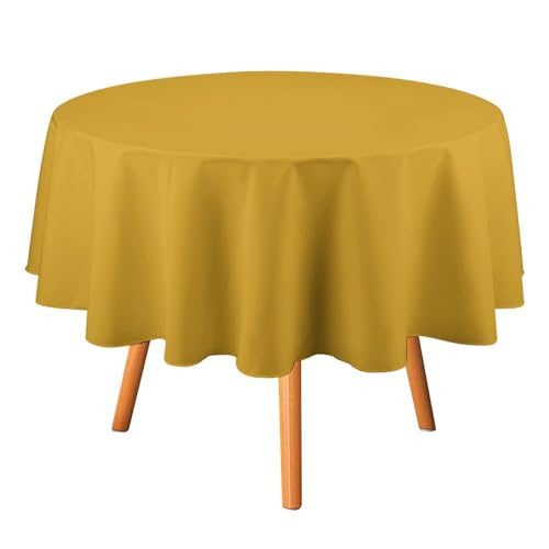 DDTKLSNV Runde Tischdecke, 178 x 177,8 cm, wasserdicht, knitterfrei, schmutzabweisend, waschbar, Tischdecke für Picknick, Party, Esszimmer, Heimdekoration DDTKLSNV Runde Tischdecke, 178 x 177,8 cm, wasserdicht, knitterfrei, schmutzabweisend, waschbar, Tischdecke für Picknick, Party, Esszimmer, Heimdekoration von DDTKLSNV
