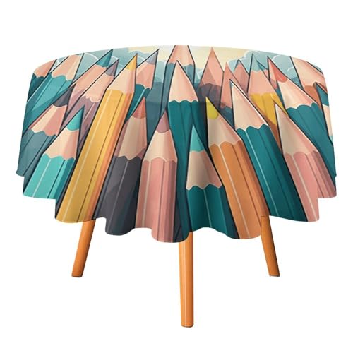 DDTKLSNV Runde Tischdecke mit Wolken, 127 x 127 cm, wasserdicht, knitterfrei, schmutzabweisend, waschbar, Tischdecke für Picknick, Party, Esszimmer, Heimdekoration DDTKLSNV Runde Tischdecke mit Wolken, 127 x 127 cm, wasserdicht, knitterfrei, schmutzabweisend, waschbar, Tischdecke für Picknick, Party, Esszimmer, Heimdekoration von DDTKLSNV