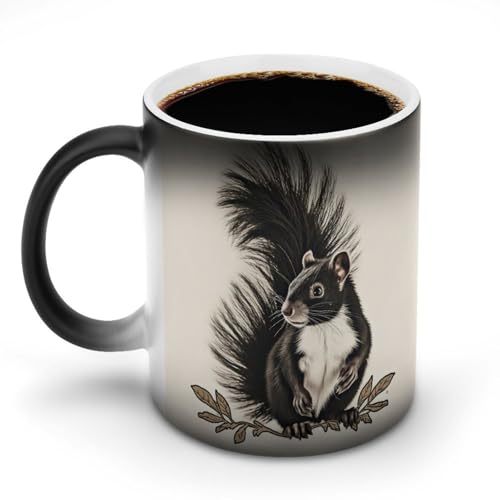 DDTKLSNV Skunk Keramik-Kaffeetasse, 325 ml, hitzeempfindlich, magische Kaffeetasse, Farbwechsel, Kaffeetasse, Teetasse für Damen und Herren DDTKLSNV Skunk Keramik-Kaffeetasse, 325 ml, hitzeempfindlich, magische Kaffeetasse, Farbwechsel, Kaffeetasse, Teetasse für Damen und Herren von DDTKLSNV