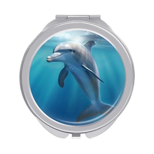 DDTKLSNV Winter The Dolphin Travel Makeup Mirror Portable Folding Cosmetic Compact Mirror Mini Pocket Mirror for Purses with 2 X 1x Magnification DDTKLSNV Winter The Dolphin Travel Makeup Mirror Portable Folding Cosmetic Compact Mirror Mini Pocket Mirror for Purses with 2 X 1x Magnification von DDTKLSNV