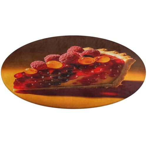 Delicious Food-Teppich, rund, rutschfest, weich, waschbar, saugfähig, für Küche, Schlafzimmer, Badezimmer, Heimdekoration, 61 x 61 cm von DDTKLSNV