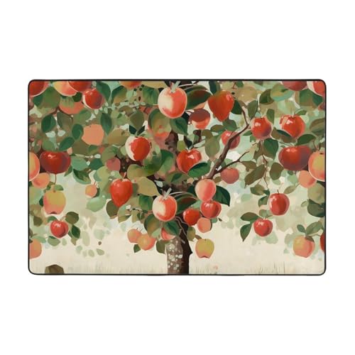 Fruit Under The Tree Moderner Teppich, kurzer Plüsch, ultraweich, für Eingangsbereich, waschbar, rutschfeste Fußmatten, Überwurf-Teppiche für Wohnzimmer, Schlafzimmer, Büro, Wohnheim, Heimdekoration Fruit Under The Tree Moderner Teppich, kurzer Plüsch, ultraweich, für Eingangsbereich, waschbar, rutschfeste Fußmatten, Überwurf-Teppiche für Wohnzimmer, Schlafzimmer, Büro, Wohnheim, Heimdekoration von DDTKLSNV