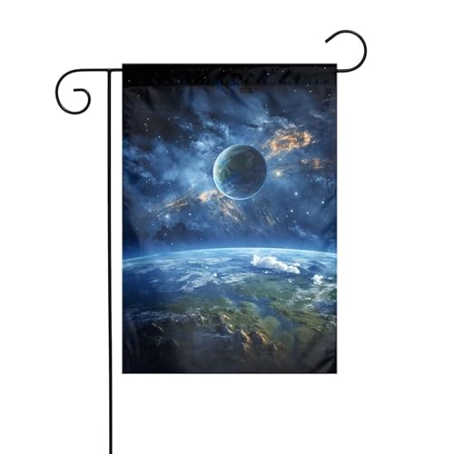 Gartenflagge, 30,5 x 45,7 cm, doppelseitig, vertikal, Willkommensflaggen, kein Verblassen, Hausflaggen, Erd- und Weltraum-Hofbanner für saisonale Bauernhaus-Hof-Außendekoration Gartenflagge, 30,5 x 45,7 cm, doppelseitig, vertikal, Willkommensflaggen, kein Verblassen, Hausflaggen, Erd- und Weltraum-Hofbanner für saisonale Bauernhaus-Hof-Außendekoration von DDTKLSNV