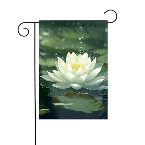 Gartenflagge, 30,5 x 45,7 cm, doppelseitig, vertikal, Willkommensflaggen, kein Verblassen, Hausflaggen, Lotus auf dem Wasser, Hofbanner für saisonale Bauernhaus-Außendekoration Gartenflagge, 30,5 x 45,7 cm, doppelseitig, vertikal, Willkommensflaggen, kein Verblassen, Hausflaggen, Lotus auf dem Wasser, Hofbanner für saisonale Bauernhaus-Außendekoration von DDTKLSNV