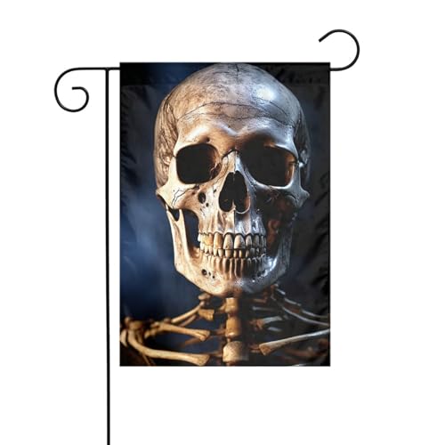 Gartenflagge, 30,5 x 45,7 cm, doppelseitig, vertikal, Willkommensflaggen, kein Verblassen, Hausflaggen, Skelett, Hofbanner für saisonale Bauernhaus-Außendekoration Gartenflagge, 30,5 x 45,7 cm, doppelseitig, vertikal, Willkommensflaggen, kein Verblassen, Hausflaggen, Skelett, Hofbanner für saisonale Bauernhaus-Außendekoration von DDTKLSNV
