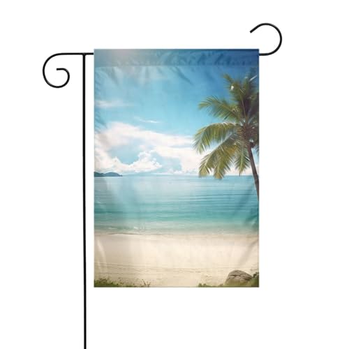 Gartenflagge, 30,5 x 45,7 cm, doppelseitig, vertikal, Willkommensflaggen, kein Verblassen, Hausflaggen, Strand- und Palmenhofbanner für saisonale Bauernhaus-Außendekoration Gartenflagge, 30,5 x 45,7 cm, doppelseitig, vertikal, Willkommensflaggen, kein Verblassen, Hausflaggen, Strand- und Palmenhofbanner für saisonale Bauernhaus-Außendekoration von DDTKLSNV