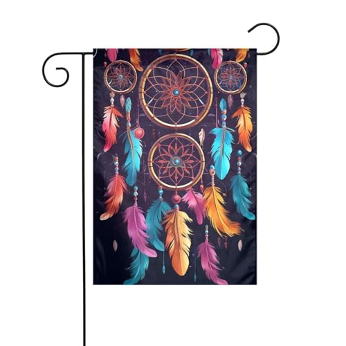 Gartenflagge, 30,5 x 45,7 cm, doppelseitig, vertikal, Willkommensflaggen, kein Verblassen, Hausflaggen, bunt, Traumfänger, Hofbanner für saisonale Bauernhaus-Außendekoration Gartenflagge, 30,5 x 45,7 cm, doppelseitig, vertikal, Willkommensflaggen, kein Verblassen, Hausflaggen, bunt, Traumfänger, Hofbanner für saisonale Bauernhaus-Außendekoration von DDTKLSNV