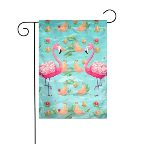 Gartenflagge, 30,5 x 45,7 cm, doppelseitig, vertikal, Willkommensflaggen, kein Verblassen, Hausflaggen, elegantes Flamingo-Hofbanner für saisonale Bauernhaus-Außendekoration Gartenflagge, 30,5 x 45,7 cm, doppelseitig, vertikal, Willkommensflaggen, kein Verblassen, Hausflaggen, elegantes Flamingo-Hofbanner für saisonale Bauernhaus-Außendekoration von DDTKLSNV