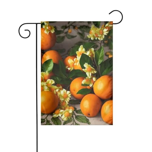 Gartenflagge, 30,5 x 45,7 cm, doppelseitig, vertikal, Willkommensflaggen, kein Verblassen, Hausflaggen, gelbe Blüte und orangefarbene Früchte, Hofbanner für saisonale Bauernhaus-Hof Gartenflagge, 30,5 x 45,7 cm, doppelseitig, vertikal, Willkommensflaggen, kein Verblassen, Hausflaggen, gelbe Blüte und orangefarbene Früchte, Hofbanner für saisonale Bauernhaus-Hof von DDTKLSNV