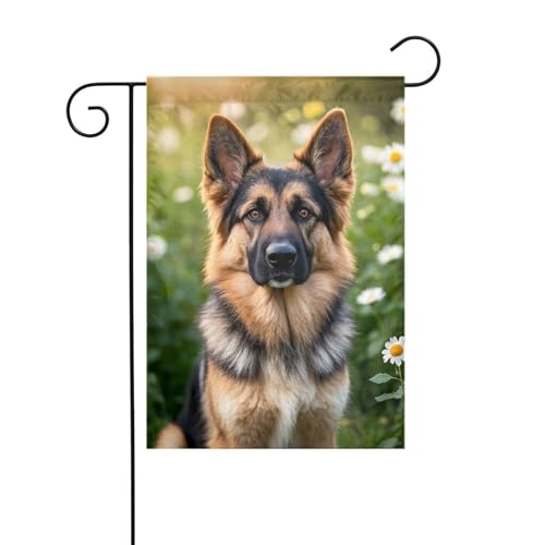 Gartenflagge, 30,5 x 45,7 cm, doppelseitig, vertikal, Willkommensflaggen, kein Verblassen, Hausflaggen, niedliches Haustier, Deutscher Schäferhund, Hofbanner für saisonale Bauernhaus, Hof Gartenflagge, 30,5 x 45,7 cm, doppelseitig, vertikal, Willkommensflaggen, kein Verblassen, Hausflaggen, niedliches Haustier, Deutscher Schäferhund, Hofbanner für saisonale Bauernhaus, Hof von DDTKLSNV