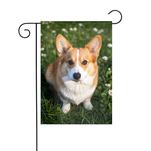 Gartenflagge, 30,5 x 45,7 cm, doppelseitig, vertikal, Willkommensflaggen, kein Verblassen, niedliches Corgi-Hofbanner für saisonale Bauernhaus-Hof-Außendekoration Gartenflagge, 30,5 x 45,7 cm, doppelseitig, vertikal, Willkommensflaggen, kein Verblassen, niedliches Corgi-Hofbanner für saisonale Bauernhaus-Hof-Außendekoration von DDTKLSNV