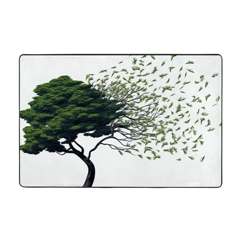 Großer Baum, der im Wind weht, moderner Teppich, kurzer Plüsch, ultraweich, für Eingangsbereich, waschbar, rutschfest, für Wohnzimmer, Schlafzimmer, Büro, Wohnheim, Heimdekoration, 183 x 122 cm Großer Baum, der im Wind weht, moderner Teppich, kurzer Plüsch, ultraweich, für Eingangsbereich, waschbar, rutschfest, für Wohnzimmer, Schlafzimmer, Büro, Wohnheim, Heimdekoration, 183 x 122 cm von DDTKLSNV