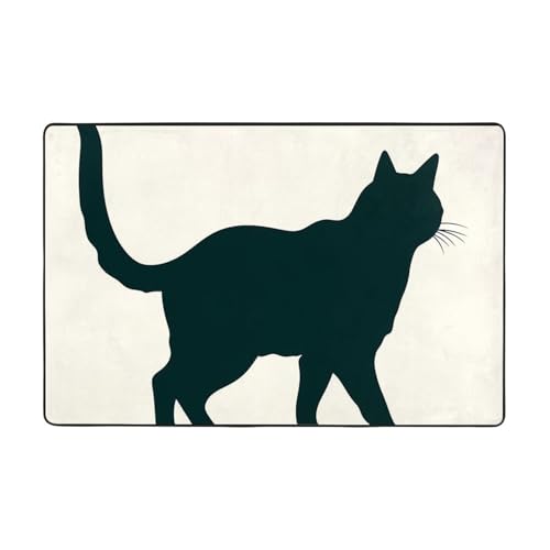 Happy Walking Cat Moderner Teppich, kurzer Plüsch, ultraweich, für Eingangsbereich, waschbar, rutschfeste Fußmatten, Überwurf-Teppiche für Wohnzimmer, Schlafzimmer, Büro, Wohnheim, Heimdekoration, 183 Happy Walking Cat Moderner Teppich, kurzer Plüsch, ultraweich, für Eingangsbereich, waschbar, rutschfeste Fußmatten, Überwurf-Teppiche für Wohnzimmer, Schlafzimmer, Büro, Wohnheim, Heimdekoration, 183 von DDTKLSNV