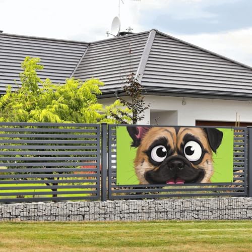 Lustiges Hundegesicht, Tierbanner und Schilder, Wandbehang, Banner mit Seil zum Aufhängen, 61 x 129 cm, Party-Banner, Schild, Poster, Party-Hintergründe, Innen- und Außenbereich, Neujahr Lustiges Hundegesicht, Tierbanner und Schilder, Wandbehang, Banner mit Seil zum Aufhängen, 61 x 129 cm, Party-Banner, Schild, Poster, Party-Hintergründe, Innen- und Außenbereich, Neujahr von DDTKLSNV
