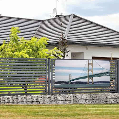 Mackinac Hängebrückenbanner und Schilder, Wandbehang, Banner mit Seil zum Aufhängen, 61 x 129 cm, Party-Banner, Schild, Poster, Party-Hintergründe, Innen- und Außenbereich, Neujahr, Abschlussfeier von DDTKLSNV
