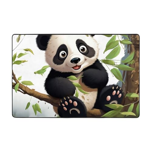 Moderner Teppich mit Cartoon-Panda auf dem Baumzweig, kurzer Plüsch, ultraweich, für Eingangsbereich, waschbar, rutschfeste Fußmatten, Überwurf, Teppiche für Wohnzimmer, Schlafzimmer, Büro, Wohnheim Moderner Teppich mit Cartoon-Panda auf dem Baumzweig, kurzer Plüsch, ultraweich, für Eingangsbereich, waschbar, rutschfeste Fußmatten, Überwurf, Teppiche für Wohnzimmer, Schlafzimmer, Büro, Wohnheim von DDTKLSNV