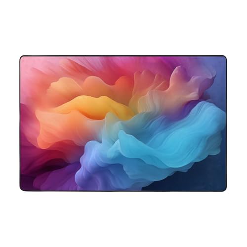 Moderner Teppich mit Farbverlauf, kurzer Plüsch, ultraweich, waschbar, rutschfeste Fußmatten, Überwurf-Teppiche für Wohnzimmer, Schlafzimmer, Büro, Wohnheim, Heimdekoration, 183 x 122 cm Moderner Teppich mit Farbverlauf, kurzer Plüsch, ultraweich, waschbar, rutschfeste Fußmatten, Überwurf-Teppiche für Wohnzimmer, Schlafzimmer, Büro, Wohnheim, Heimdekoration, 183 x 122 cm von DDTKLSNV