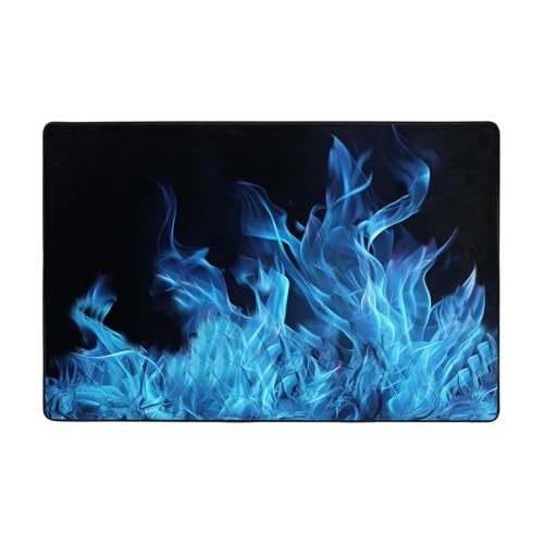 Moderner Teppich mit blauer Flamme, kurzer Plüsch, ultraweich, für Eingangsbereich, waschbar, rutschfeste Fußmatten, Überwurf-Teppiche für Wohnzimmer, Schlafzimmer, Büro, Wohnheim, Heimdekoration, 183 Moderner Teppich mit blauer Flamme, kurzer Plüsch, ultraweich, für Eingangsbereich, waschbar, rutschfeste Fußmatten, Überwurf-Teppiche für Wohnzimmer, Schlafzimmer, Büro, Wohnheim, Heimdekoration, 183 von DDTKLSNV