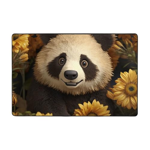Moderner Teppich mit süßem Tier-Sonnenblumen-Design, kurzer Plüsch, ultraweich, für Eingangsbereich, waschbar, rutschfeste Fußmatten, Überwurf-Teppiche für Wohnzimmer, Schlafzimmer, Büro, Wohnheim Moderner Teppich mit süßem Tier-Sonnenblumen-Design, kurzer Plüsch, ultraweich, für Eingangsbereich, waschbar, rutschfeste Fußmatten, Überwurf-Teppiche für Wohnzimmer, Schlafzimmer, Büro, Wohnheim von DDTKLSNV