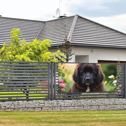 Niedliche Haustier-Banner und Schilder für Neufundländer, Wandbehang, Banner mit Seil zum Aufhängen, 61 x 129 cm, Party-Banner, Schild, Poster, Party-Hintergründe, Innen- und Außenbereich, Neujahr von DDTKLSNV