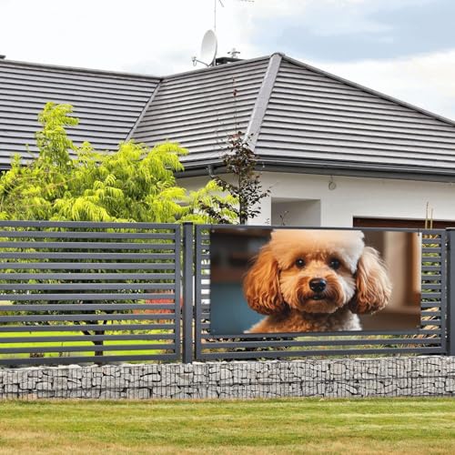 Niedliche Haustierpudel-Banner und Schilder, Wandbehang, Banner mit Seil zum Aufhängen, 89,9 x 180,9 cm, Party-Banner, Schild, Poster, Party-Hintergründe, Innen- und Außenbereich, Neujahr von DDTKLSNV