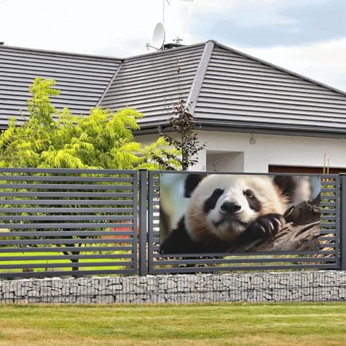 Niedliche schlafende Panda-Banner und Schilder, Wandbehang, Banner mit Seil zum Aufhängen, 89,9 x 180,9 cm, Party-Banner, Schild, Poster, Party-Hintergründe, Innen- und Außenbereich, Neujahr von DDTKLSNV